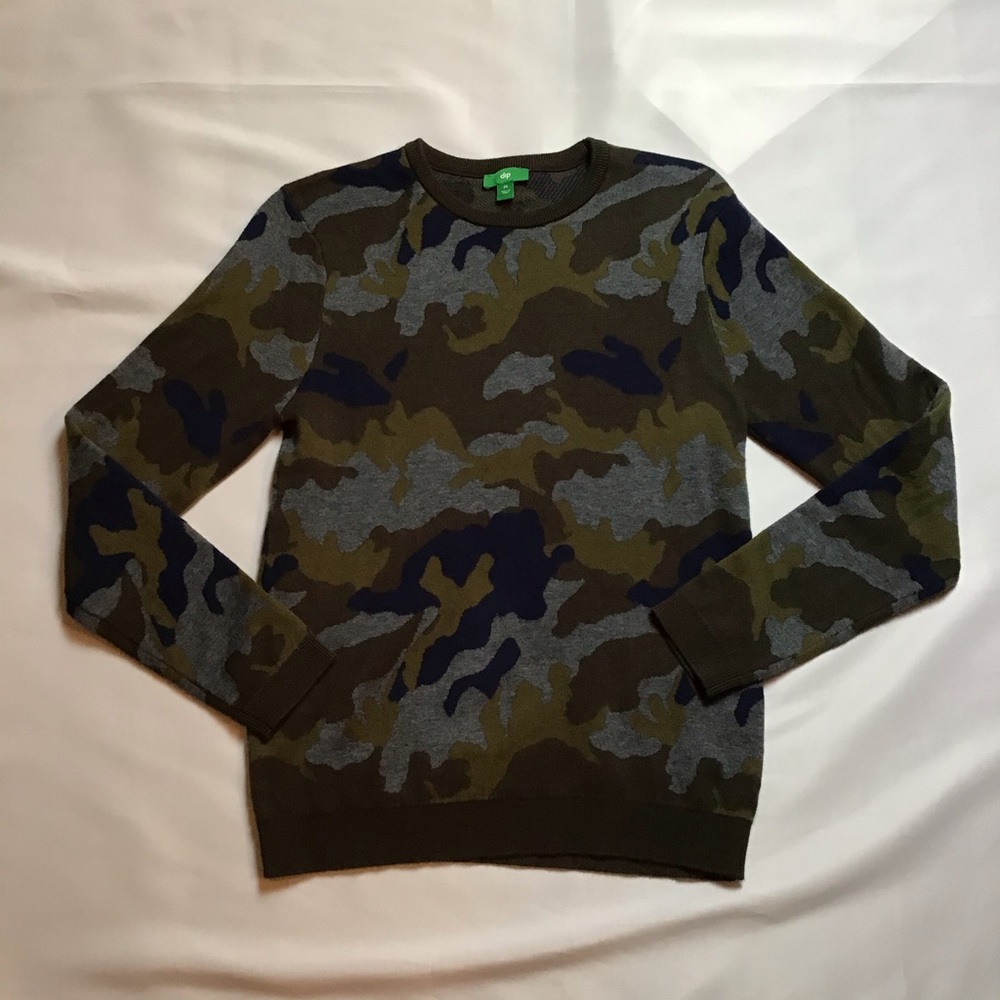 Brown Camouflage Crewneck Sweater